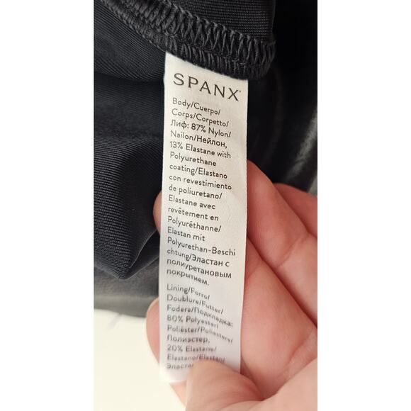 Spanx shape faux leather leggings shiny black thrasher grunge XS full length EUC - Picture 4 of 9